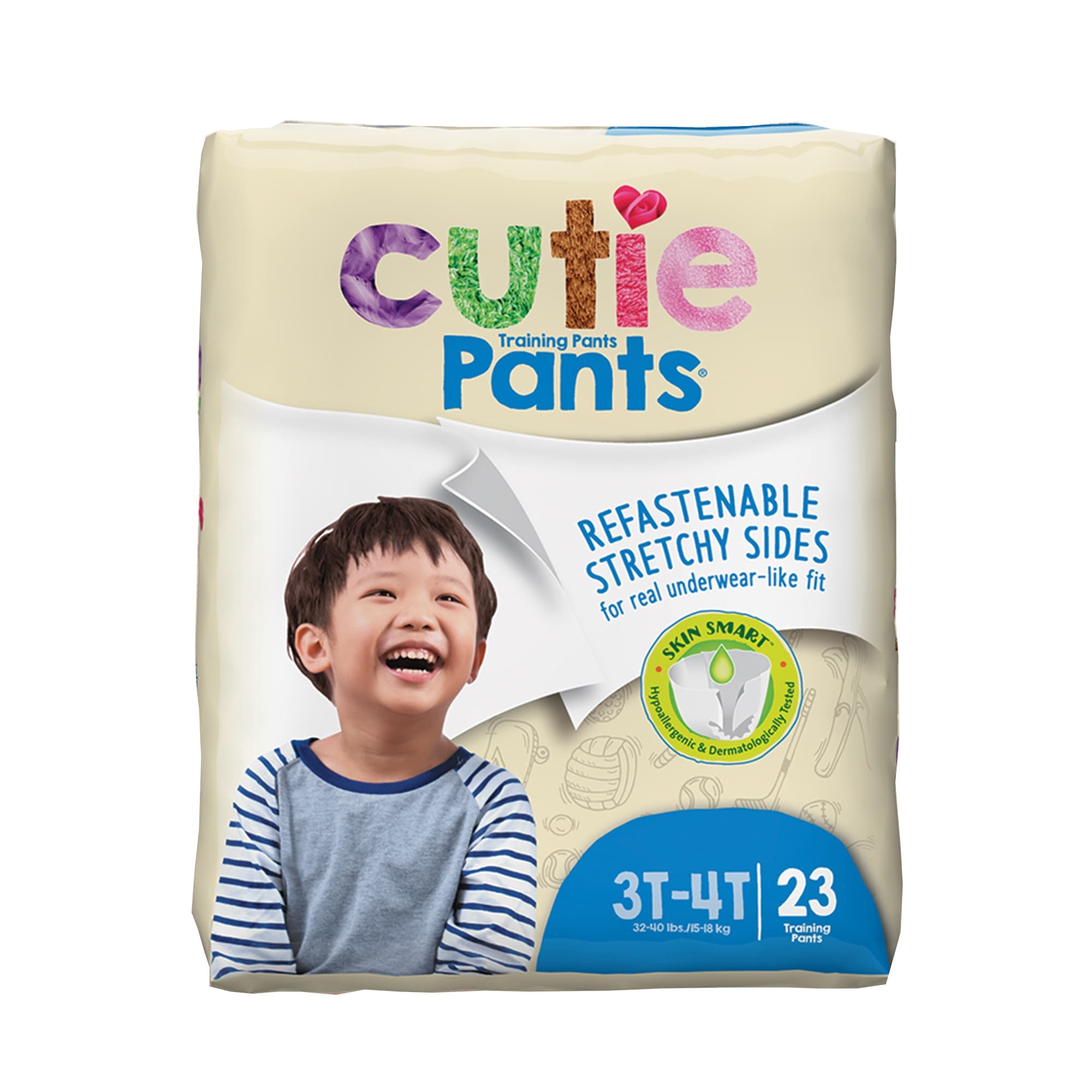 Cuties Training Pants for Boys, 3T to 4T, 32 to 40 lbs - Case of 92 - Image 1