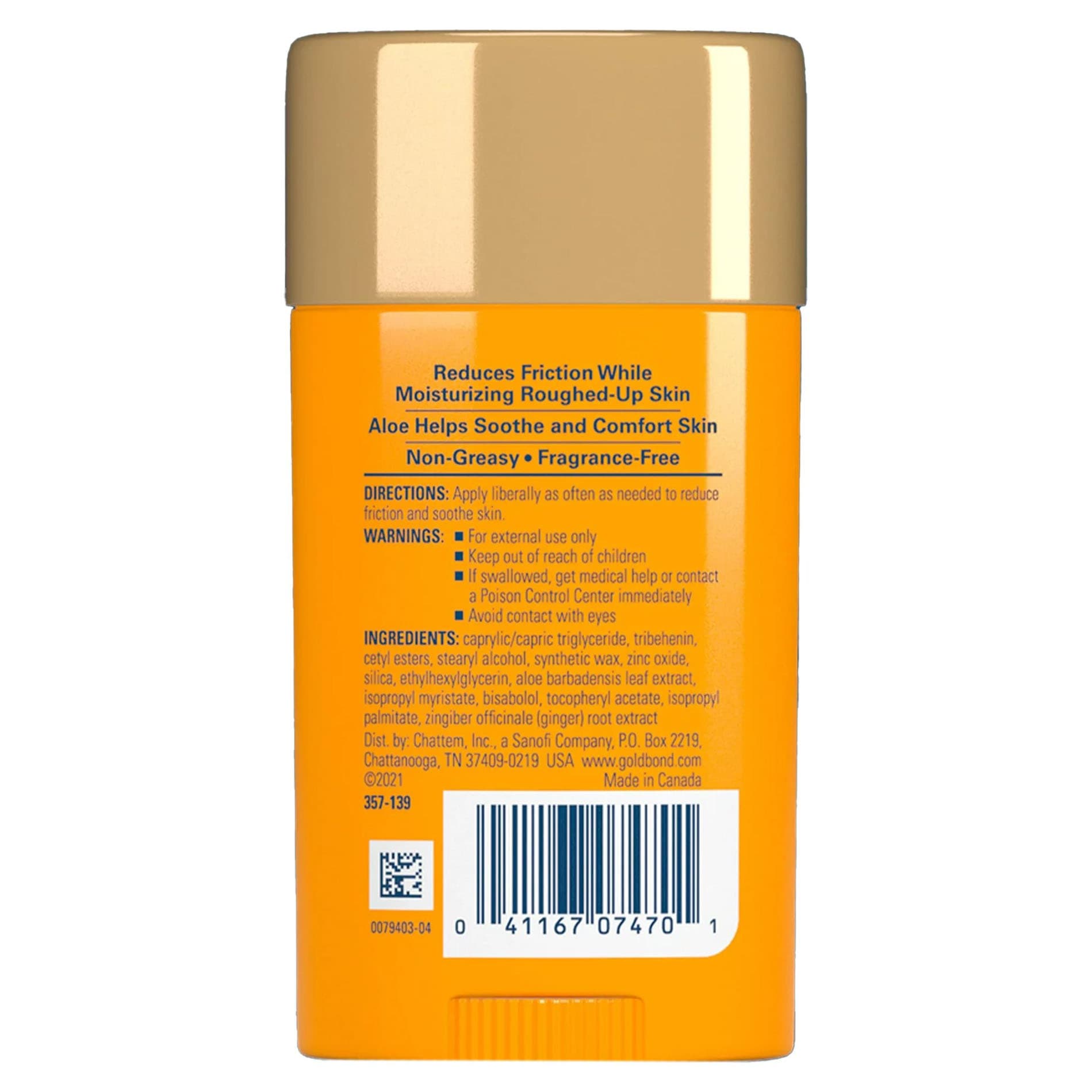 Gold Bond Friction Defense Hand and Body Moisturizer, Solid, Unscented, 1.75 oz - Each - Image 2