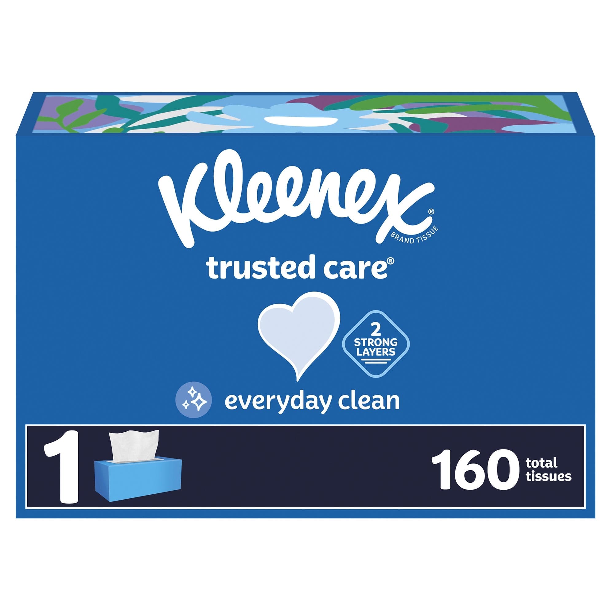 Kleenex 2-Ply Facial Tissue, 9 x 4 Inch - Package of 160 - Image 1