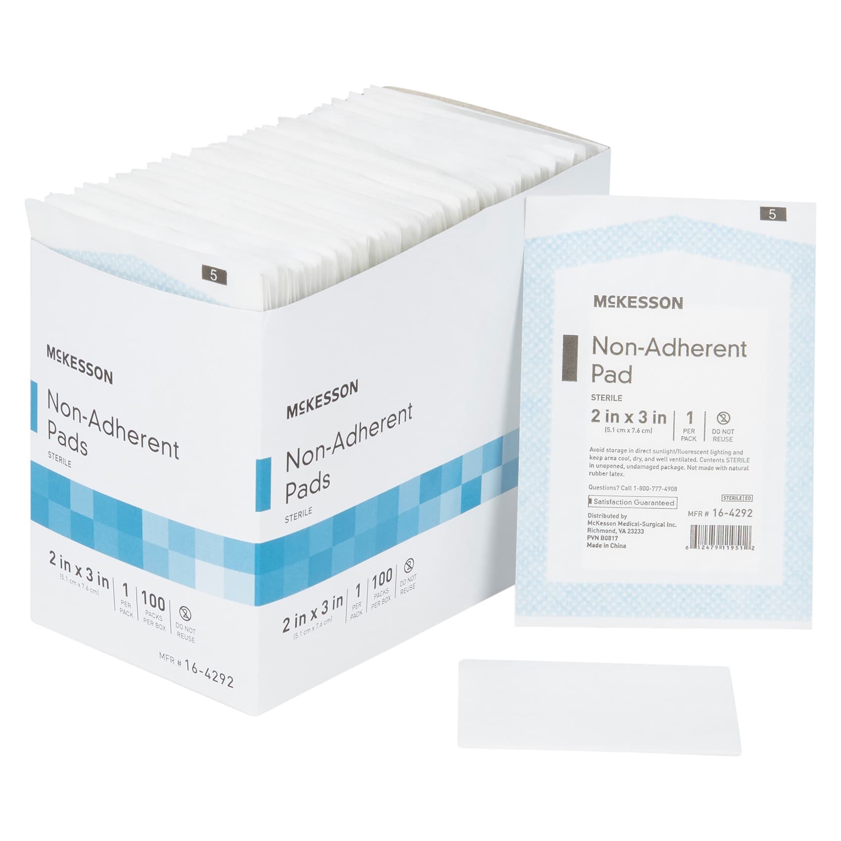 McKesson Polyester Non-Adherent Dressing, 2 x 3 Inch - Case of 1200 - Image 1