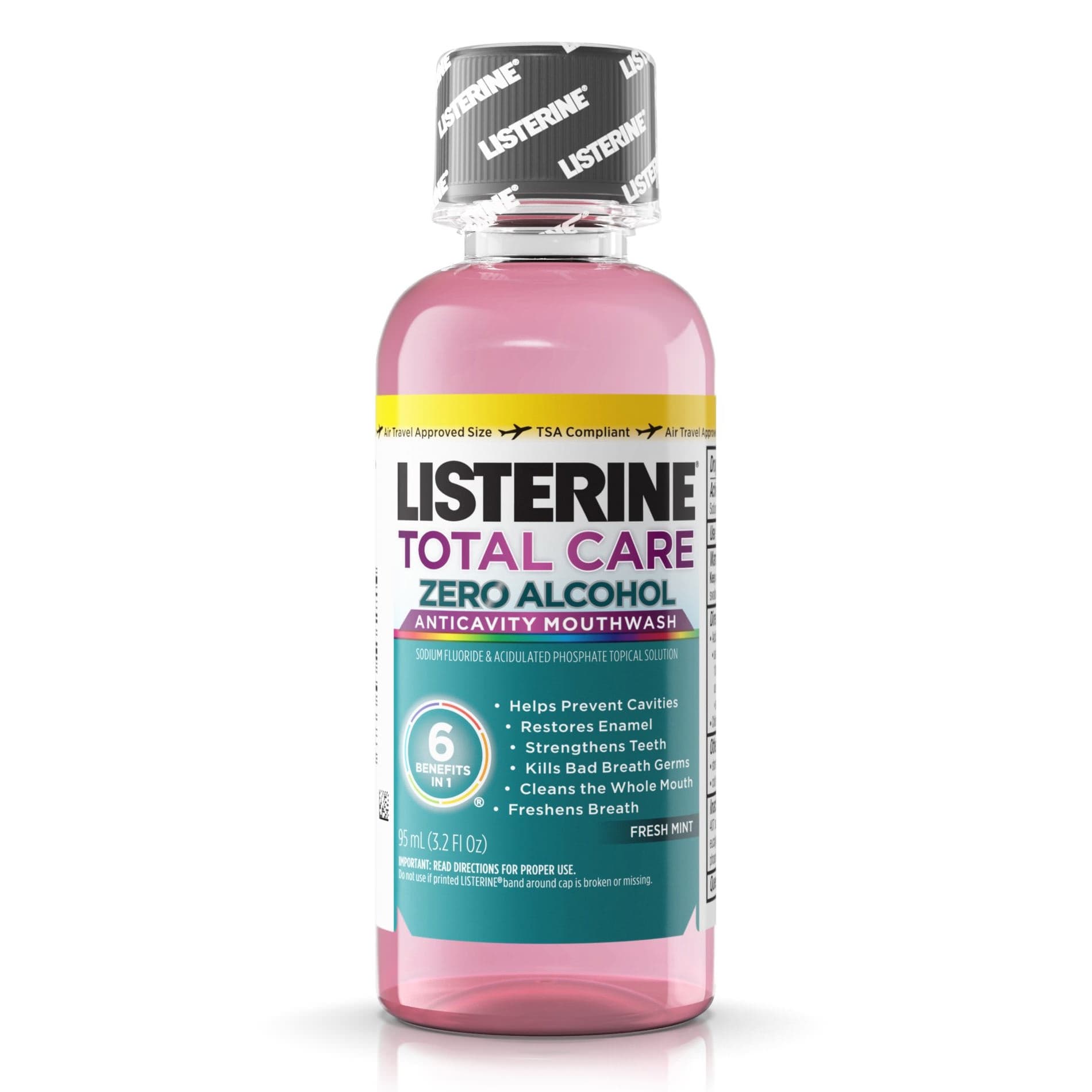 Listerine Total Care Zero Alcohol Mouthwash, 3.2 oz - Image 1
