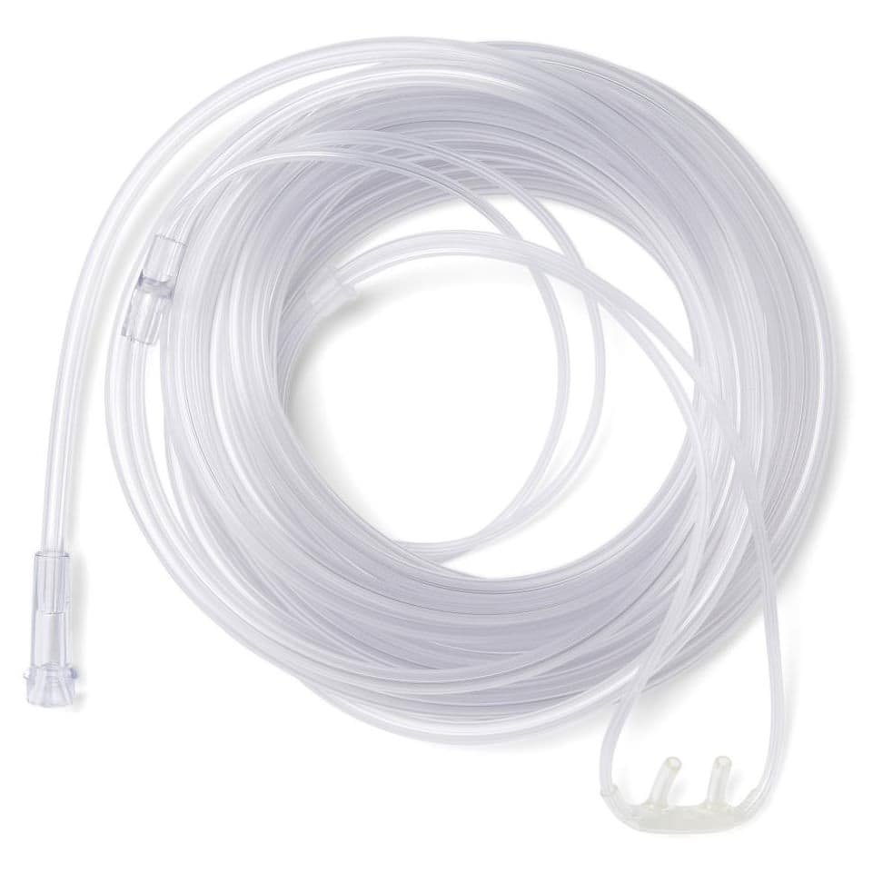 Medline Hudson RCI Soft Oxygen Cannula with Standard Connector, Adult, 25 Foot Tubing - Case of 25 - Image 1