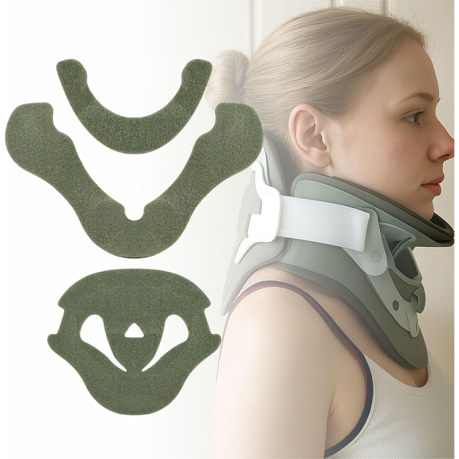 Cervical Collar Replacement Pads for Vista - 3 Piece Set