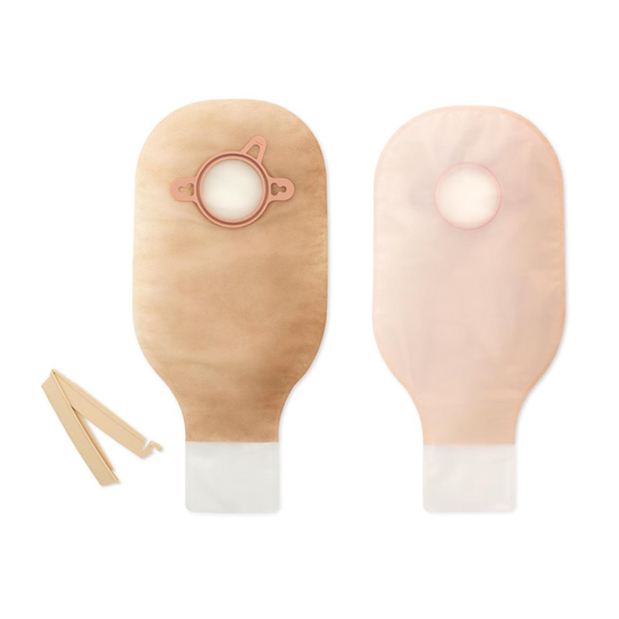 New Image 2-Piece Drainable Ostomy Pouch with Clamp Closure, Ultra-Clear, 2-1/4 Inch - Box of 10 - Image 1
