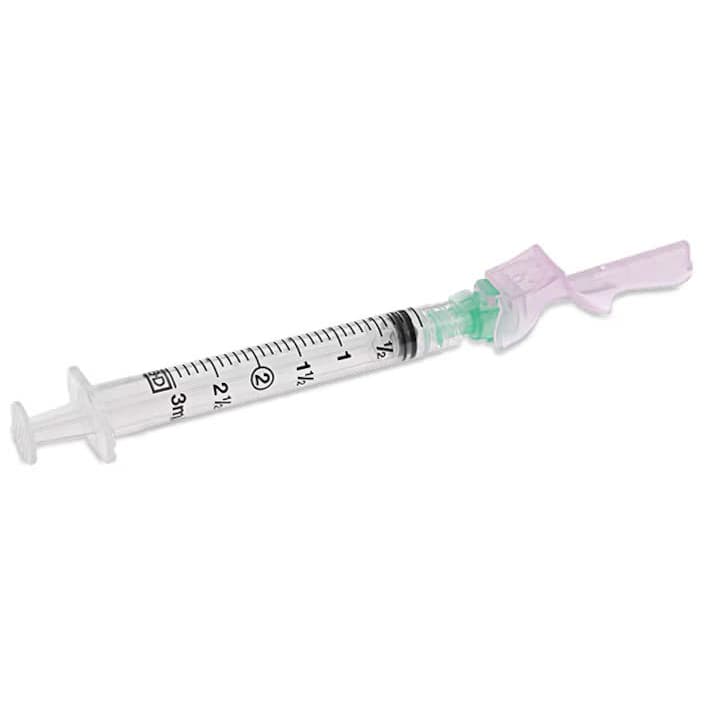 BD Eclipse Safety Hypodermic Syringe with Needle, Luer Lock Tip