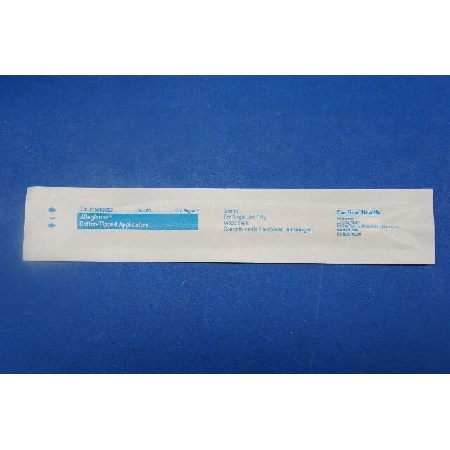 Cardinal Swabstick 6 Inch Wood Shaft Sterile Cotton Tip - Image 3