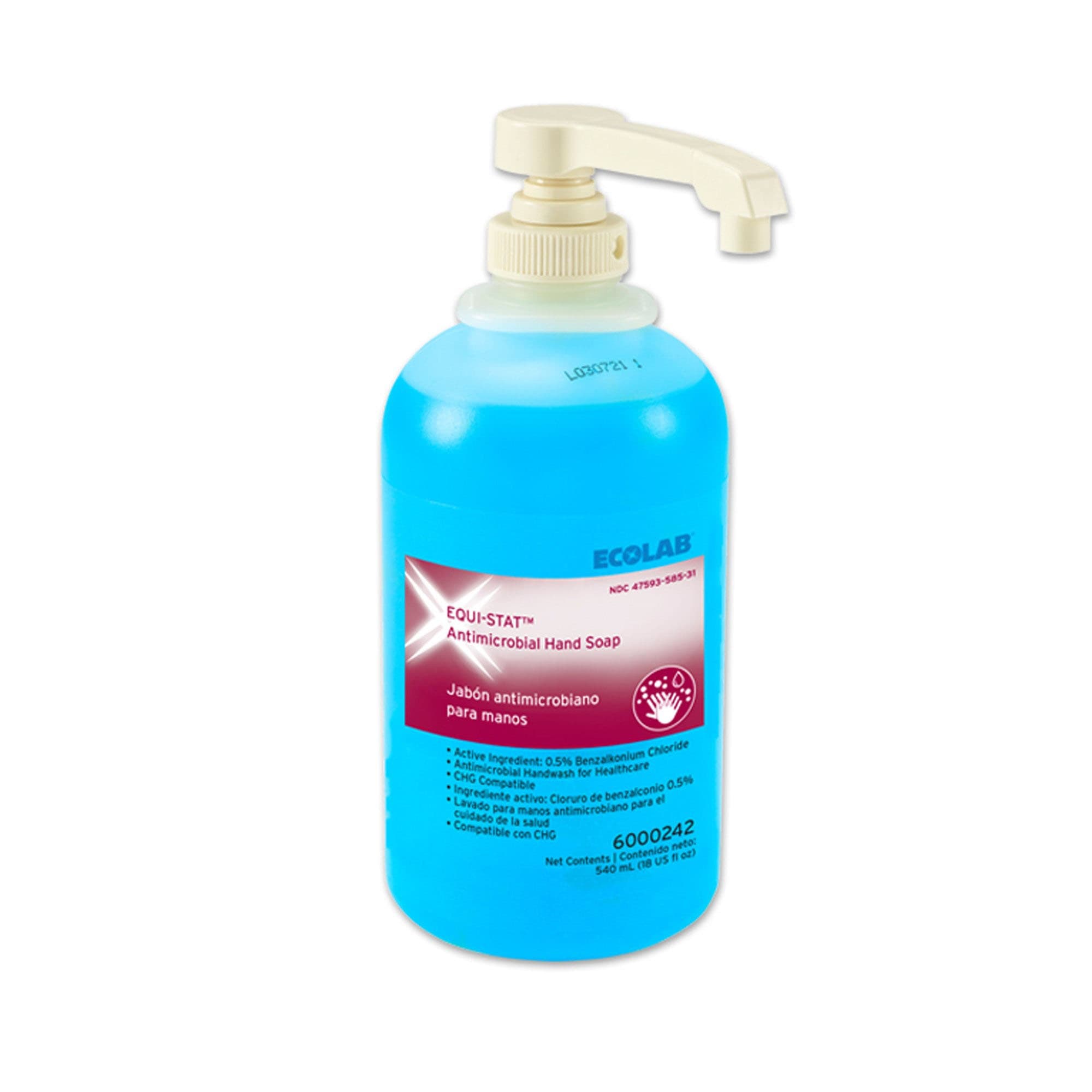 Ecolab Equi-Stat Scented Antimicrobial Hand Soap, 18.2 oz - Image 1