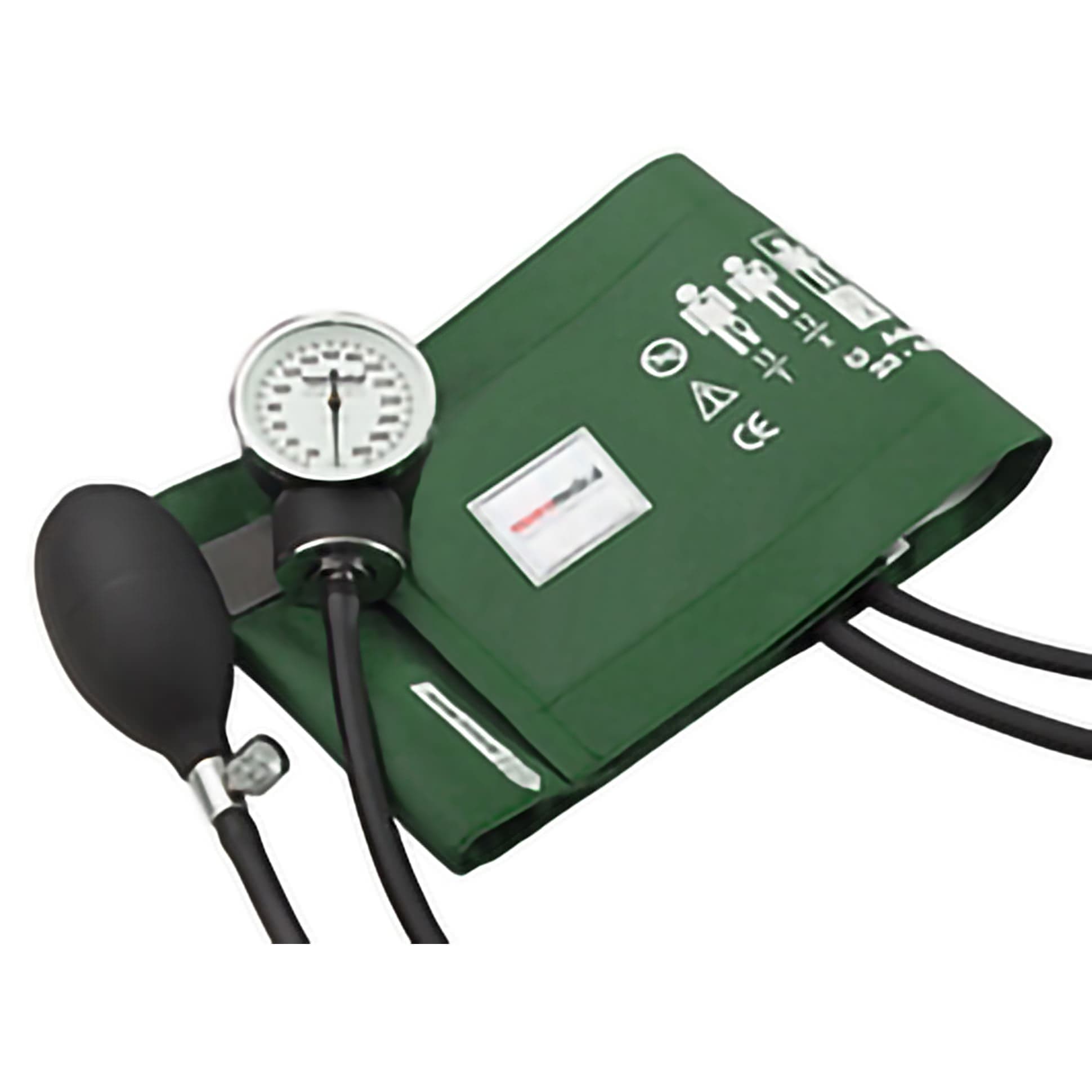 McKesson Premium Aneroid Sphygmomanometer Unit Nylon Cuff Dial Display 2-Tubes Adult Cuff, Green - Case of 12 - Image 1