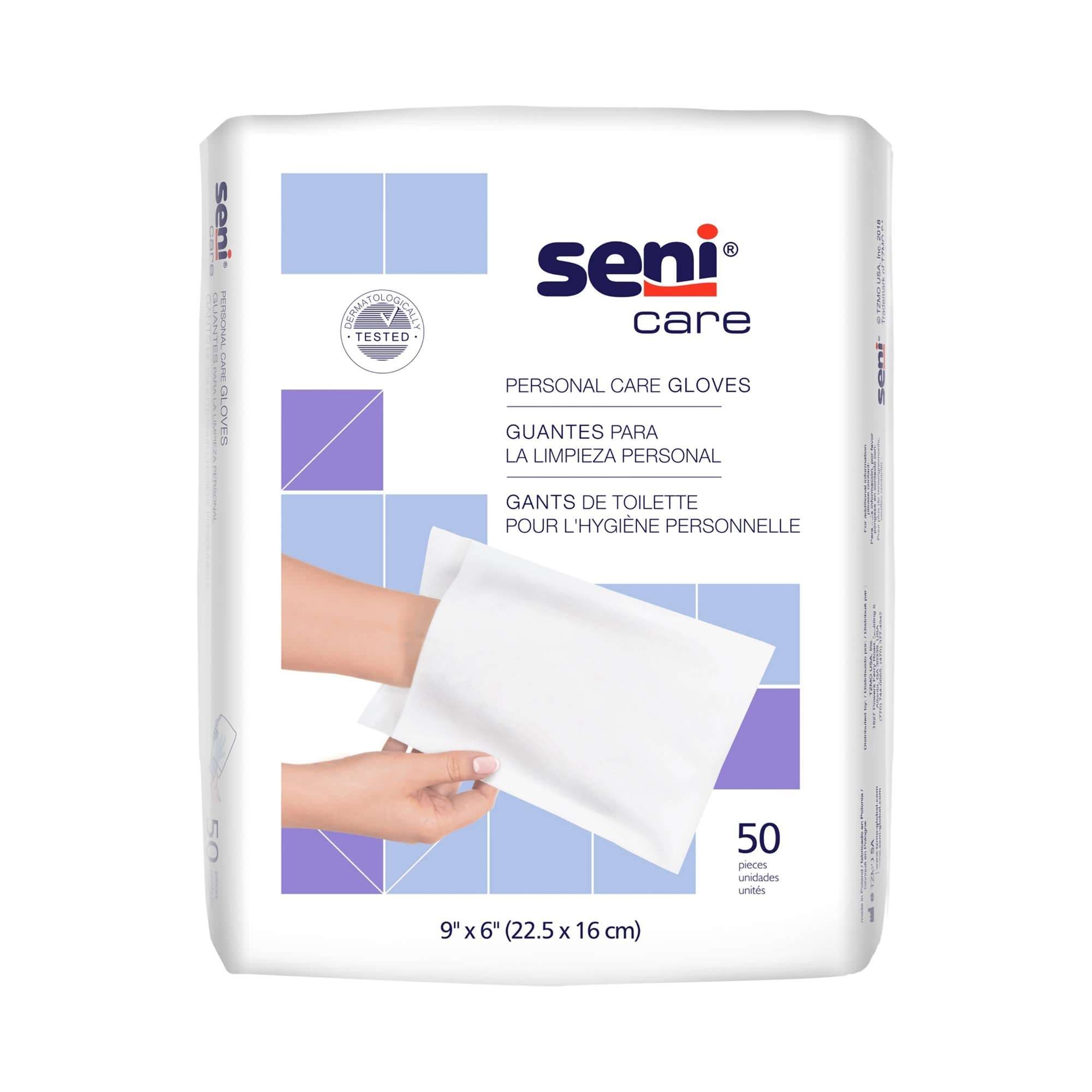 Seni Care Wash Glove White Disposable - Case of 600 - Image 1