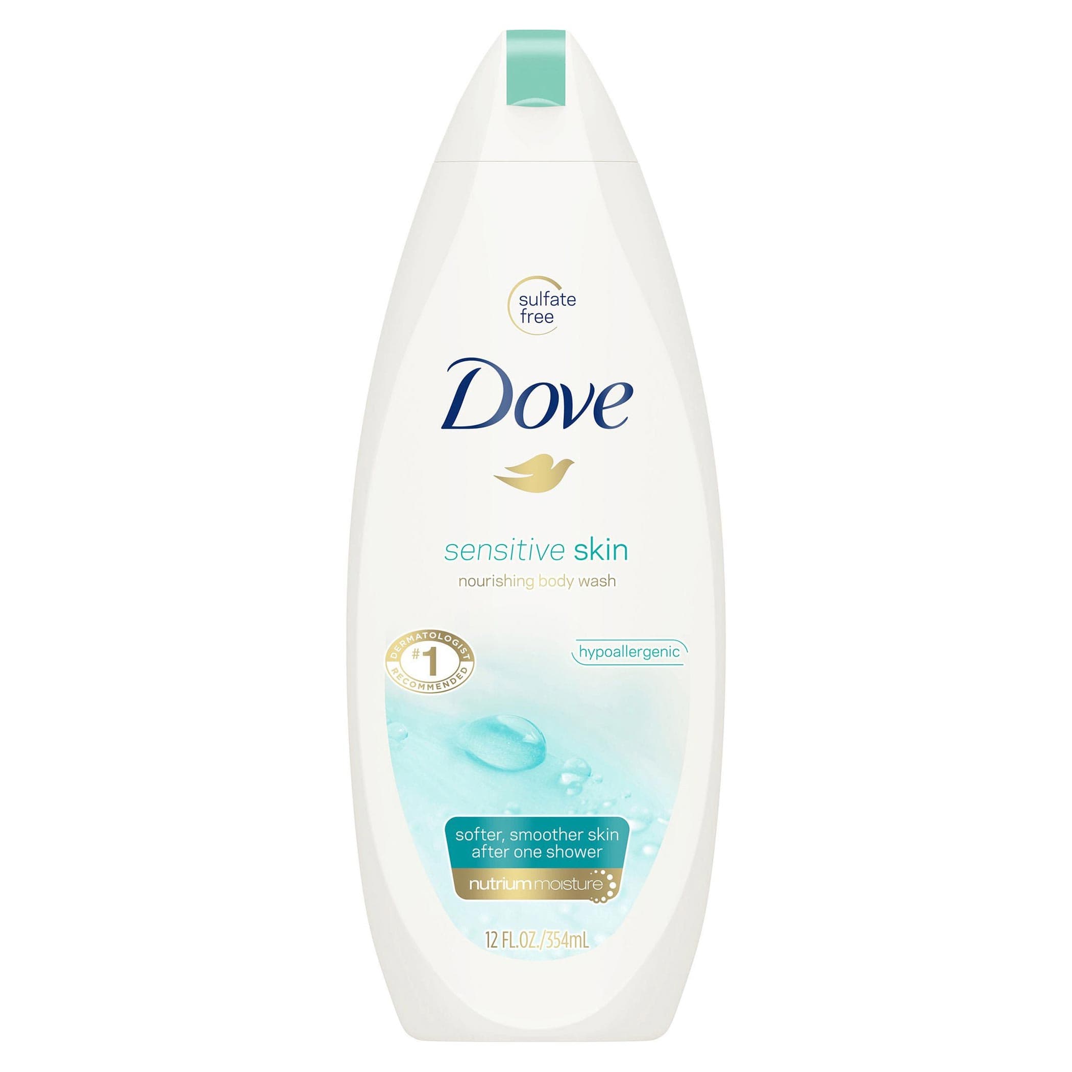 Dove Sensitive Skin Nourishing Body Wash, Unscented, 12 oz - Each