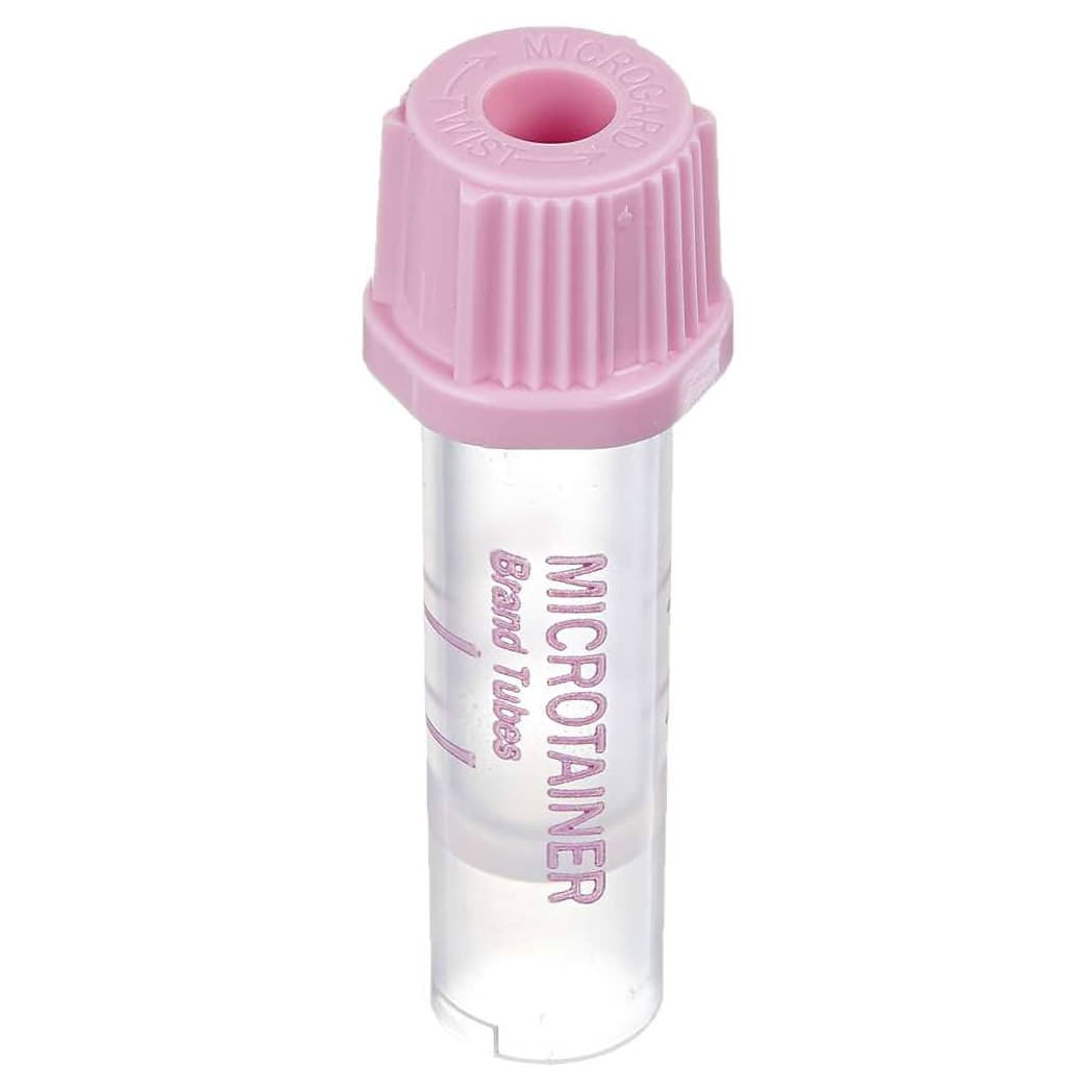 BD Microtainer Capillary Blood Collection Tube K2 EDTA, 15.3 x 46 mm - Box of 50 - Image 1