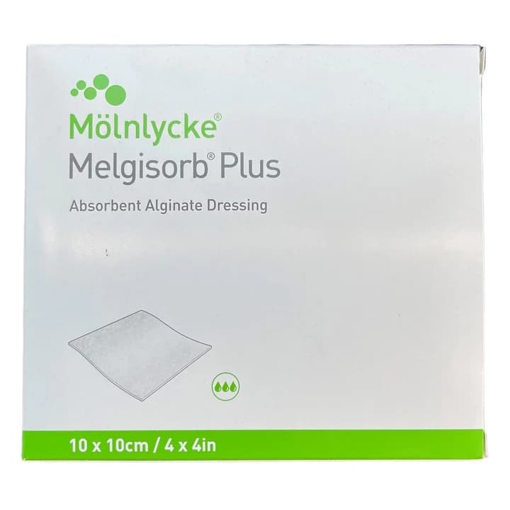Melgisorb Plus Calcium Alginate Dressing, 4 x 4 Inch - Box of 10 - Image 1