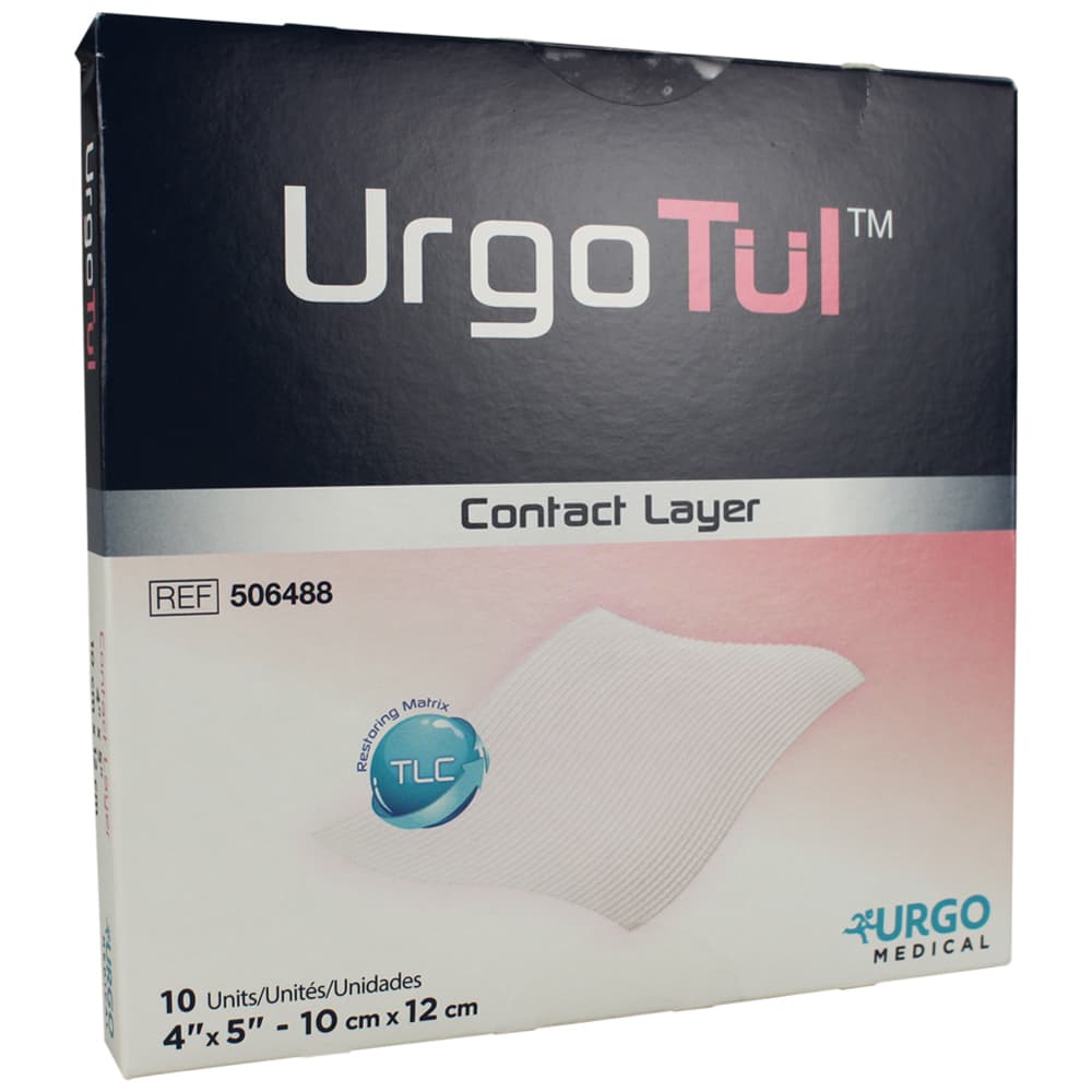 UrgoTul Contact Layer Dressing, 4 x 5 Inch - Box of 10 - Image 1