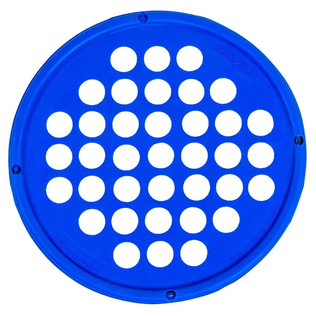 CanDo Hand Exercise Web, Low Powder, 7 Inch Diameter, Heavy, Blue, Non-Latex - Image 1