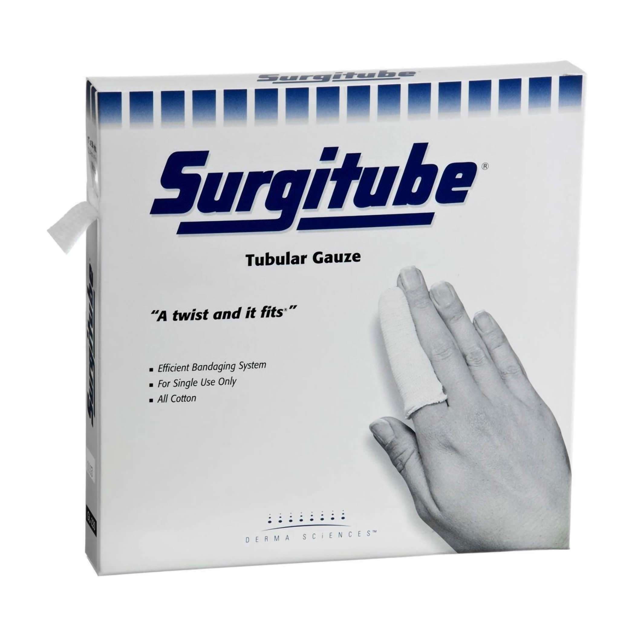 Derma Surgitube Tubular Gauze Bandage For Use without Applicator, 7/8 Inch x 10 Yard, White - Each - Image 1