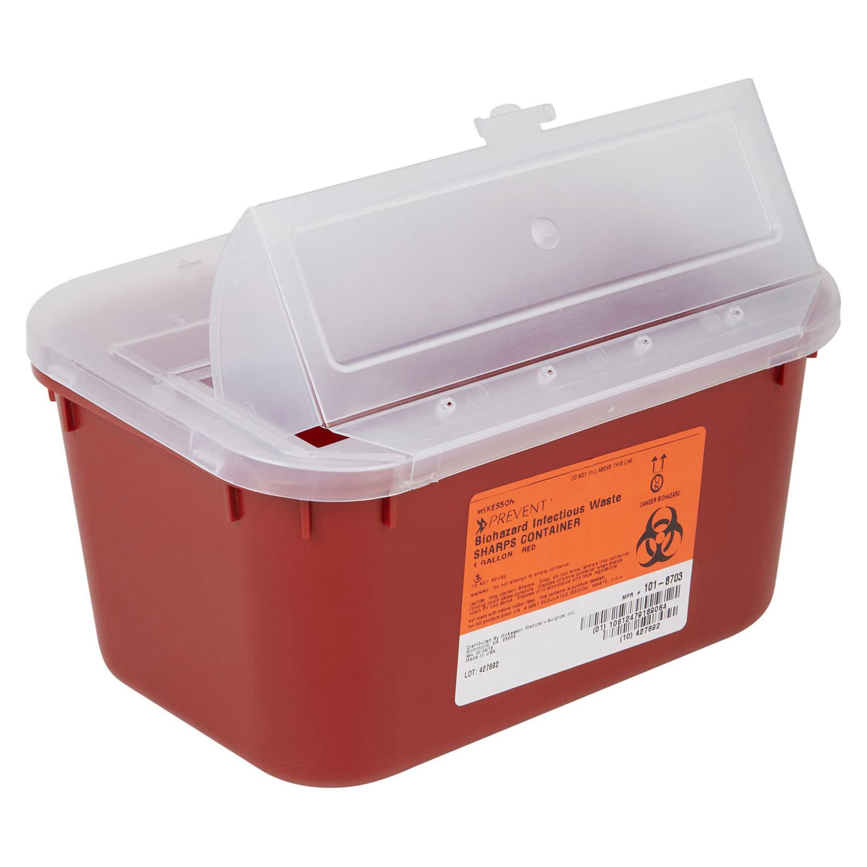 McKesson Strong polypropylene Sharps container, 1 Gallon - Each - Image 1