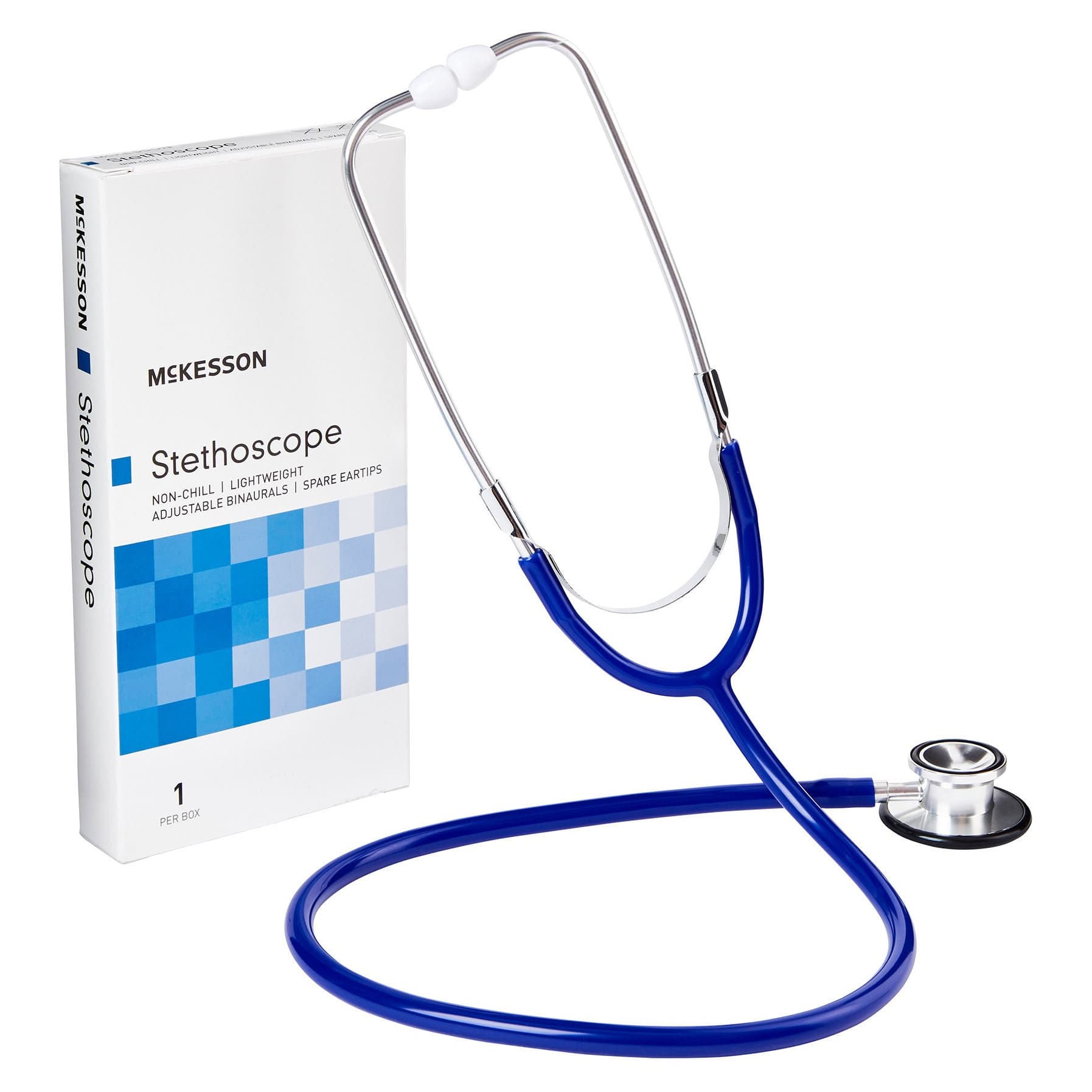 McKesson General Exam Stethoscope, Royal Blue, 22 Inch Tube - Image 1