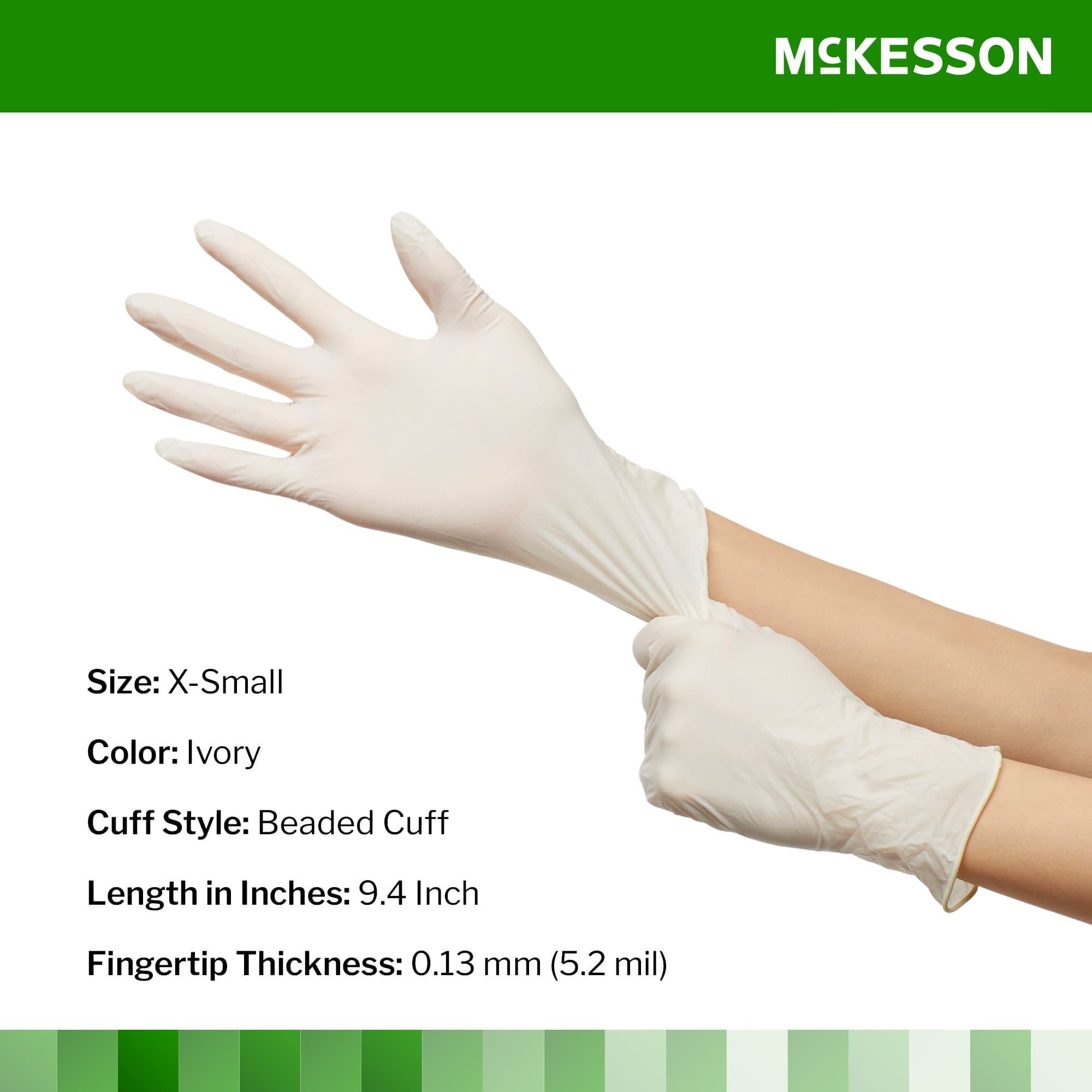 McKesson Confiderm PC Latex Powder Free Exam Gloves - Image 2