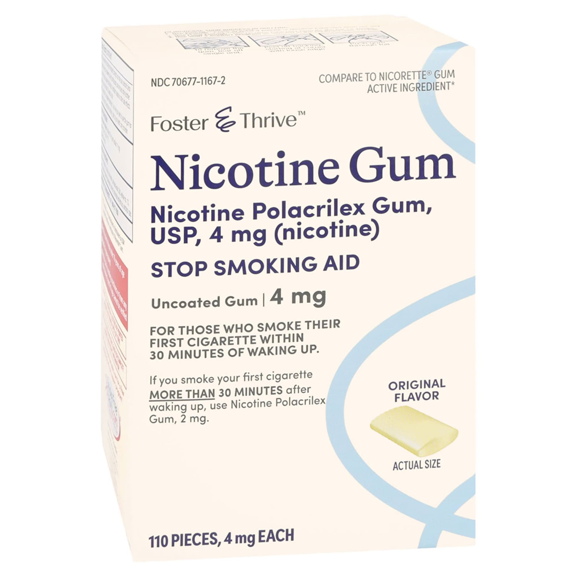 Foster & Thrive Nicotine Polacrilex Gum Stop Smoking Aid - Image 4