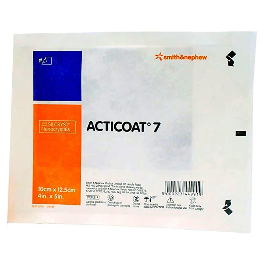 Acticoat Seven-Day Antimicrobial Barrier Wound Dressing, 4" x 5" - Image 1