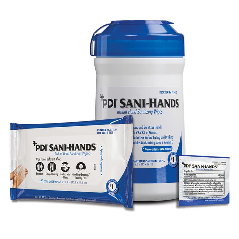 Sani-Hands Instant Hand Sanitizing Wipes - Image 1