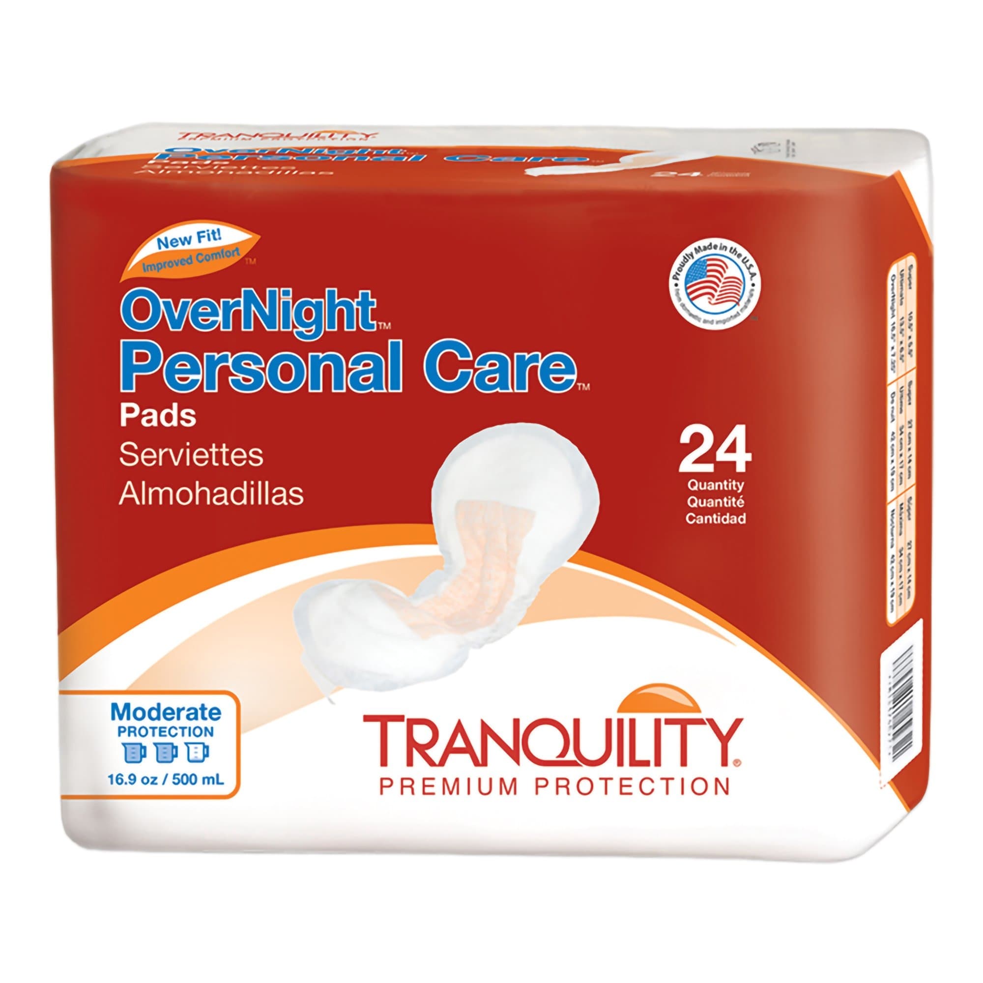 Tranquility Personal Care Pad, Overnight - Package of 24 - Image 1