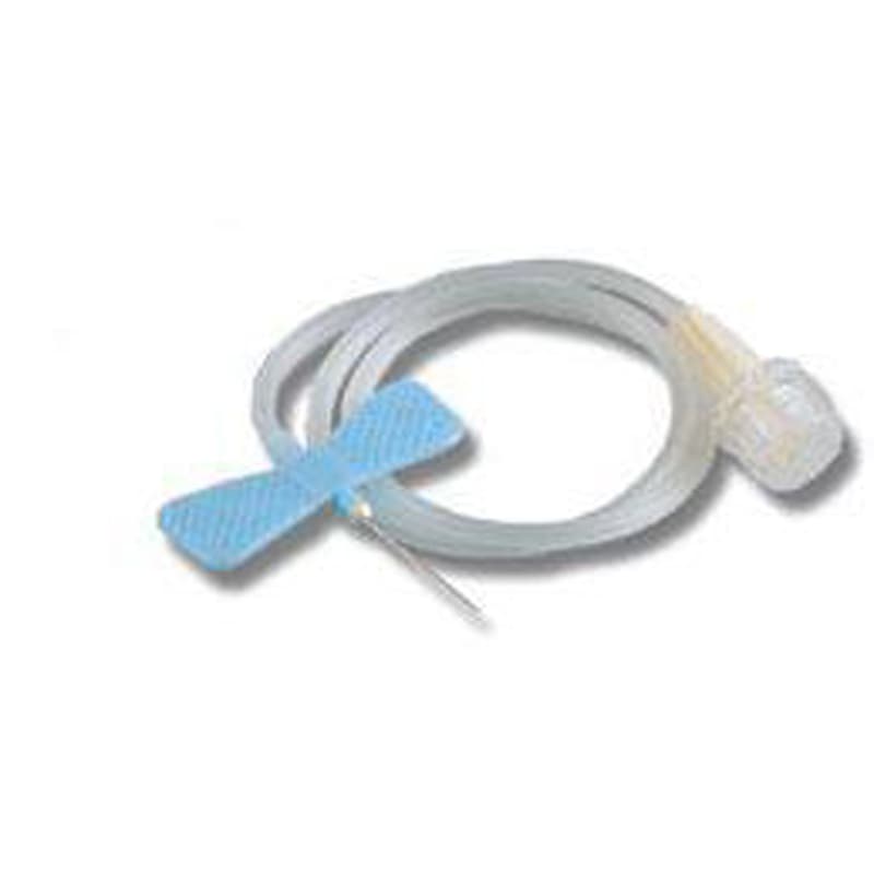 SecureTouch Scalp Vein Infusion Set with Fixed Wing Hub, Green, 21 Gauge - Box of 50 - Image 1