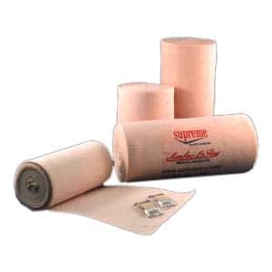 Ambra Le Roy Premium Elastic Bandage with Elastic Stretch Clips, Beige, 6" x 5 yds - Case of 50 - Image 1
