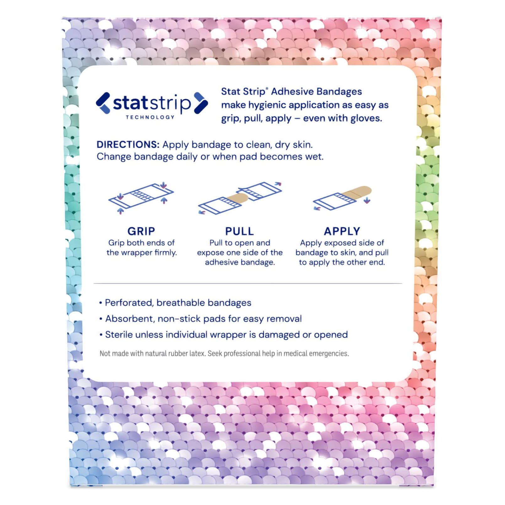 Dukal Glitter & Stars Adhesive Bandages with Stat Strip - Image 5