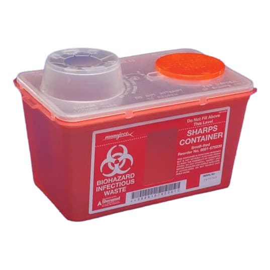 Monoject Multi- Purpose Sharps Container with Vertical Drop Lid, 14 Quart - Each - Image 1