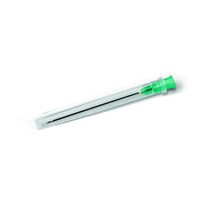 HSW Fine-Ject Standard Hypodermic Needle, Green, 21 Gauge, 2 Inch Length - Box of 100 - Image 1