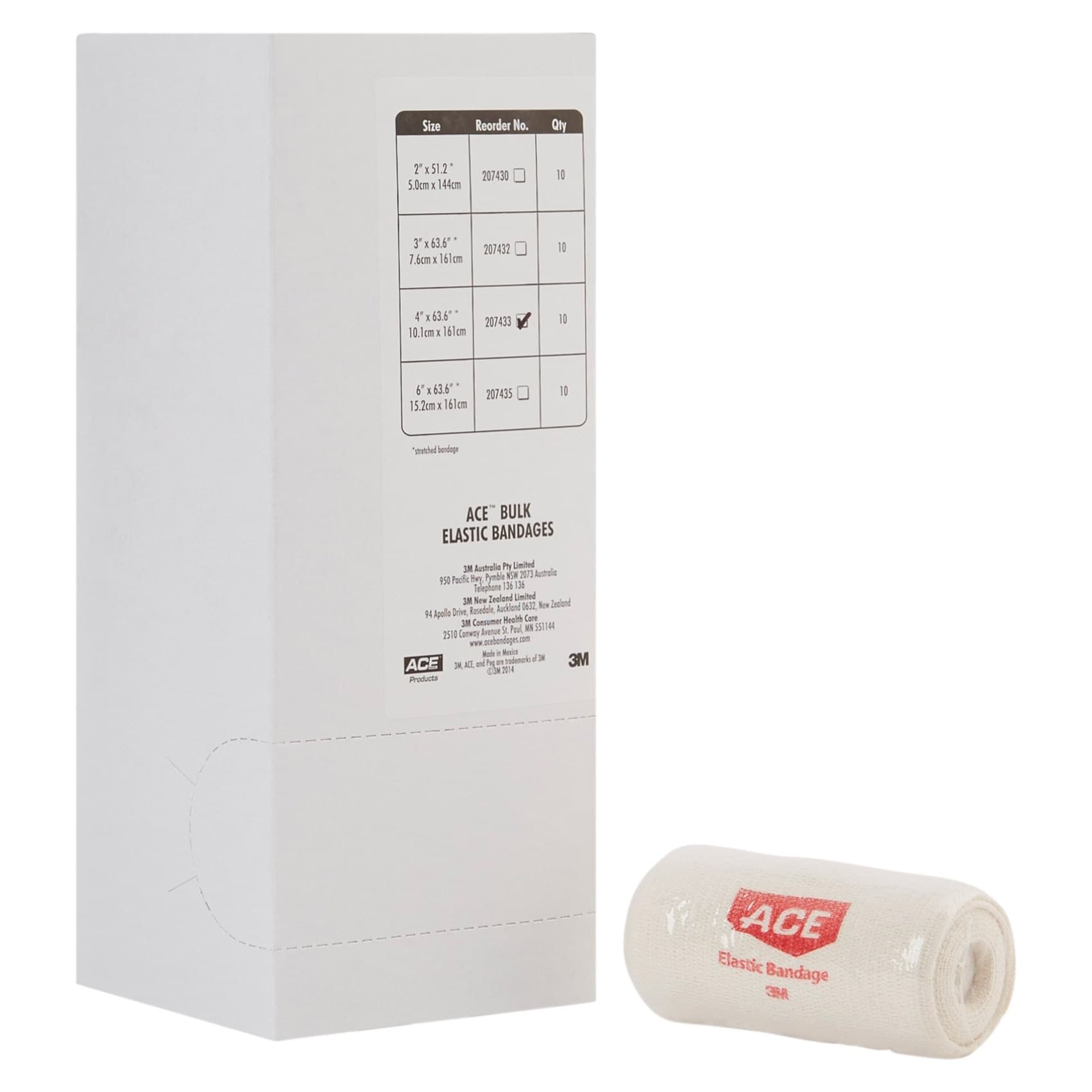 3M Ace Compression Elastic Bandage, Clip Detached Closure, 4 Inch X 5 Yard - Image 1