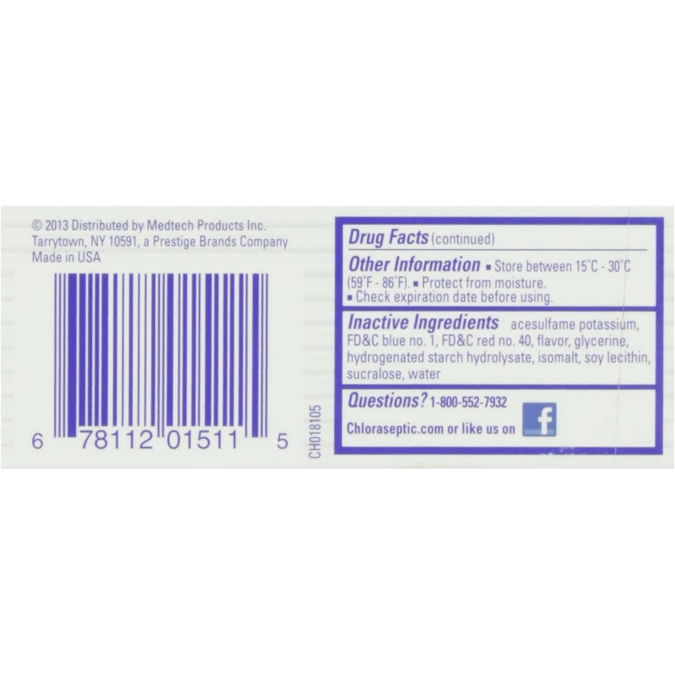 Chloraseptic Total, Sore Throat+ Cough Lozenges, Wild Cherry, 15 Count - Each - Image 3