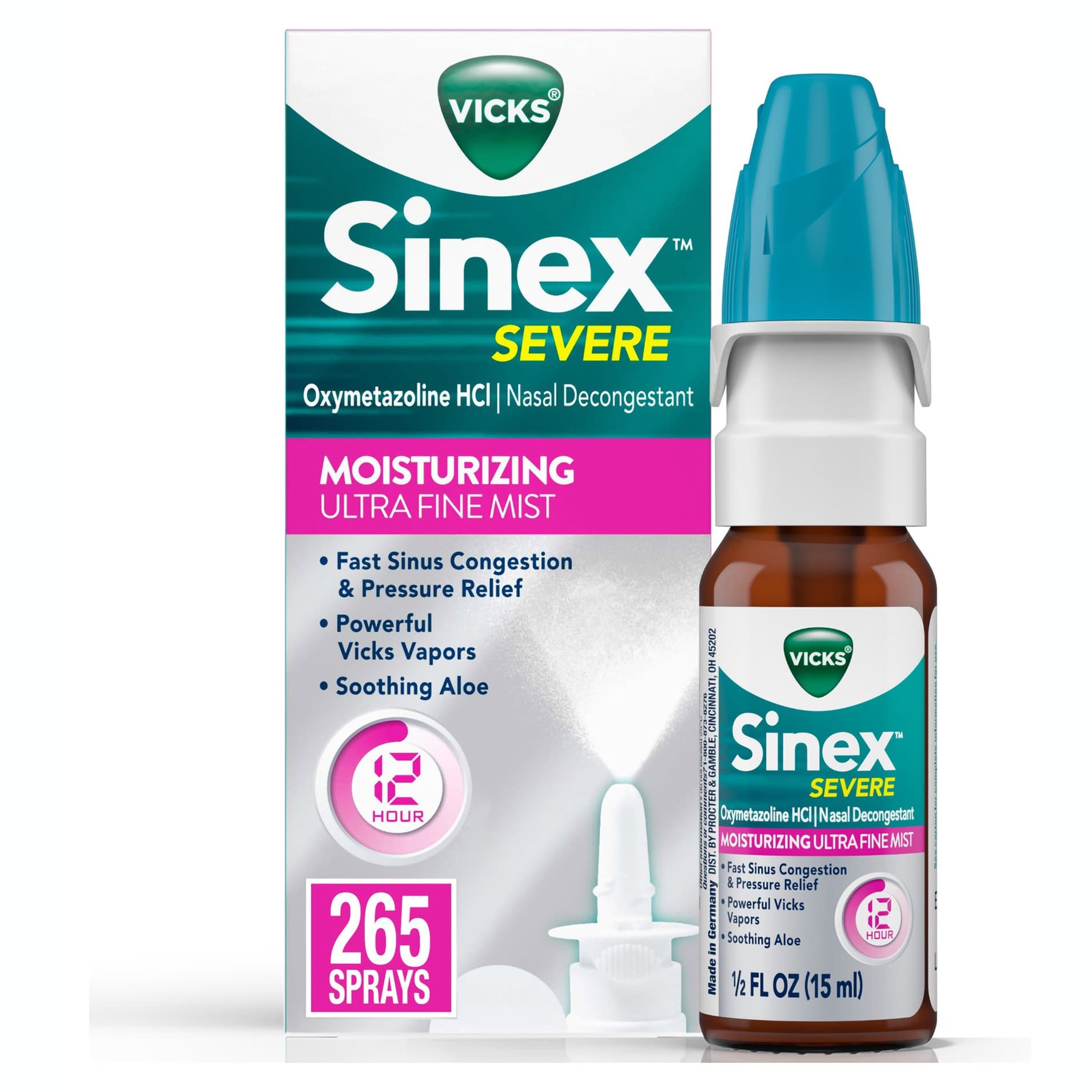 Vicks Sinex Severe Ultra Fine Nasal Spray, 0.05 %, 0.5 oz - Each - Image 1