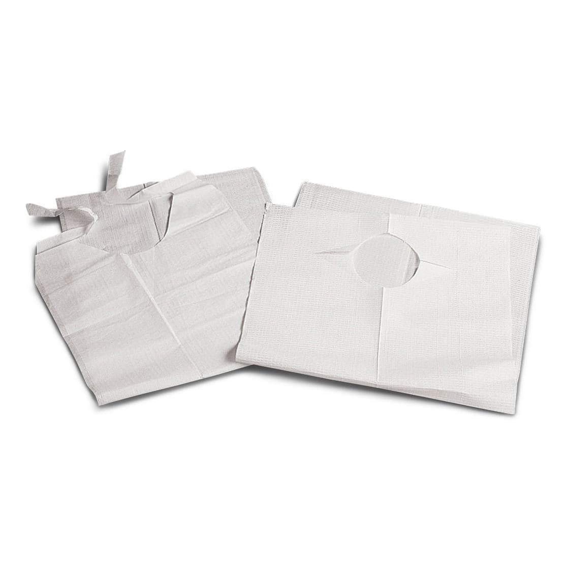 Medline Disposable Plastic Bib with Bottom Packet - Case of 500