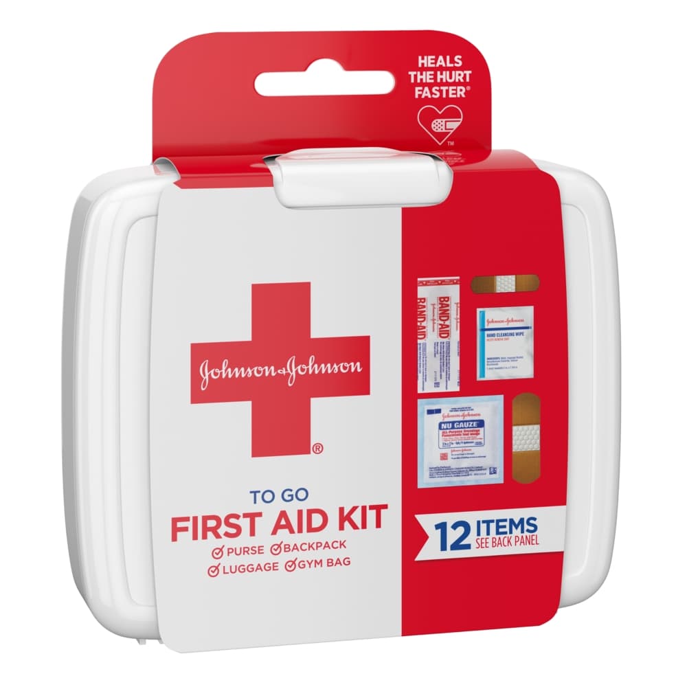 Johnson & Johnson Mini First Aid Kit, 12 Pieces Kit