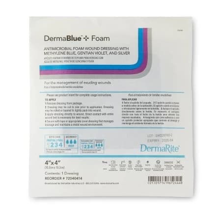 DermaBlue+ Foam Silver Antimicrobial Foam Wound Dressing - Image 2