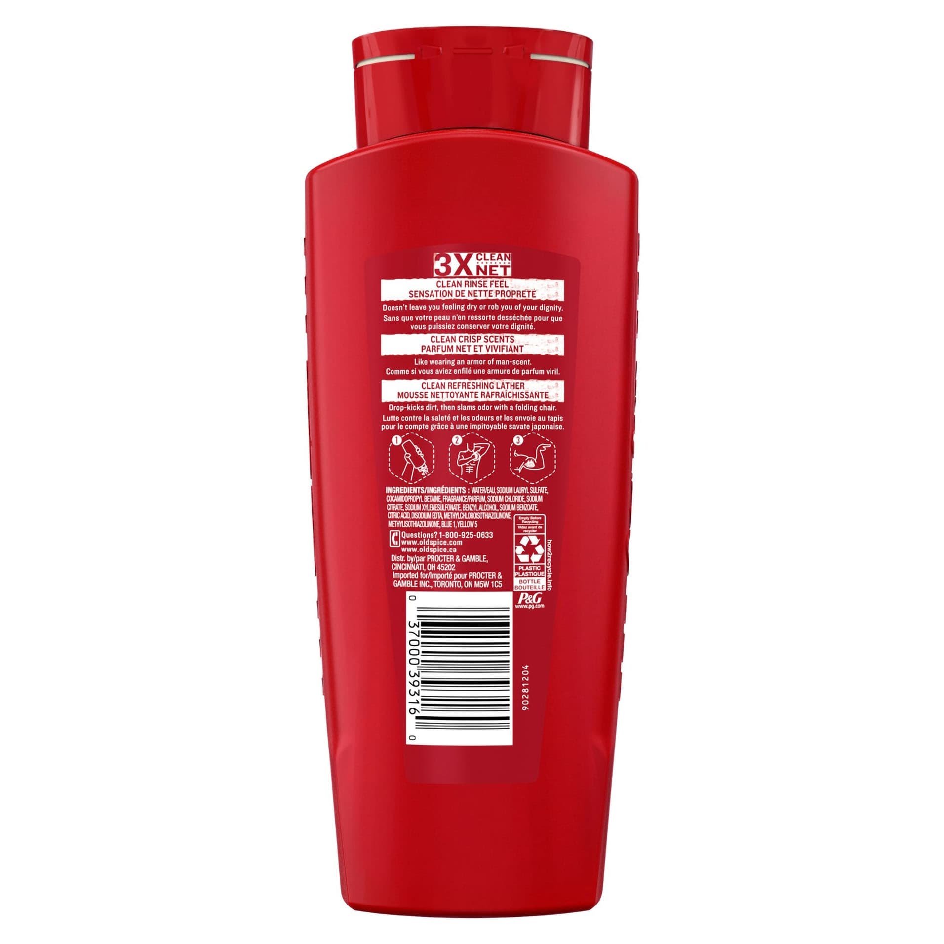 Old Spice Pure Sport High Endurance Body Wash, Clean Scent, 18 oz - Each - Image 2