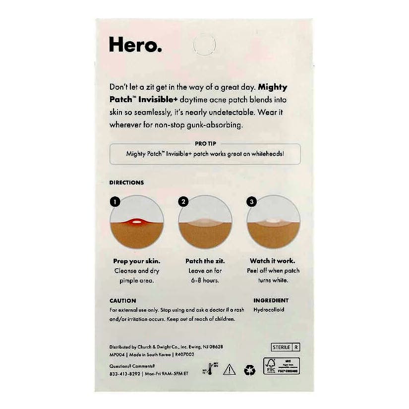 Hero Cosmetics Mighty Patch Acne Patches, Invisible+ - Box of 39 - Image 2
