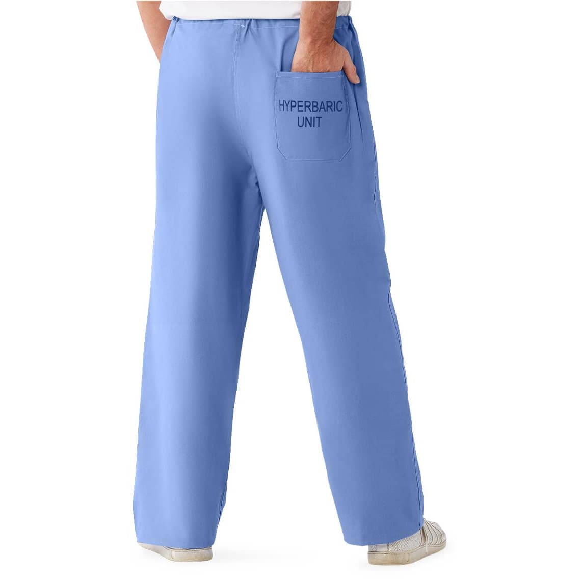 Medline CottonCare Unisex Hyperbaric 1-Pocket Scrub Pants with Drawstring Waist - Image 1