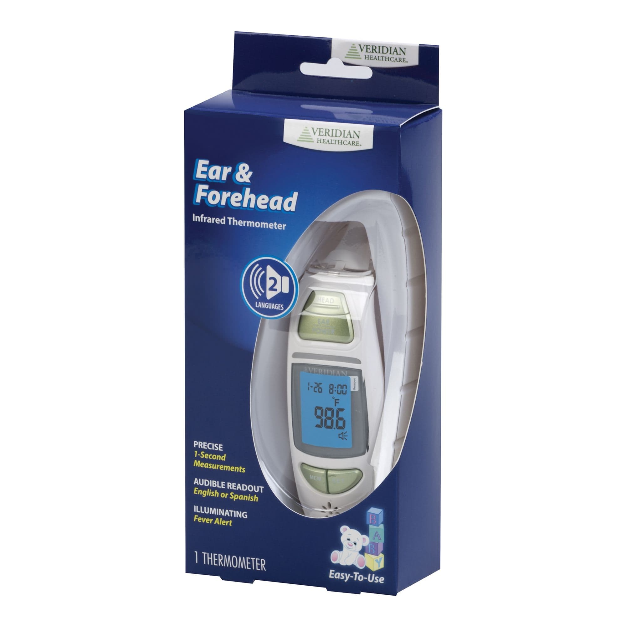 Veridian Talking Infrared Ear & Forehead Thermometer - Image 5