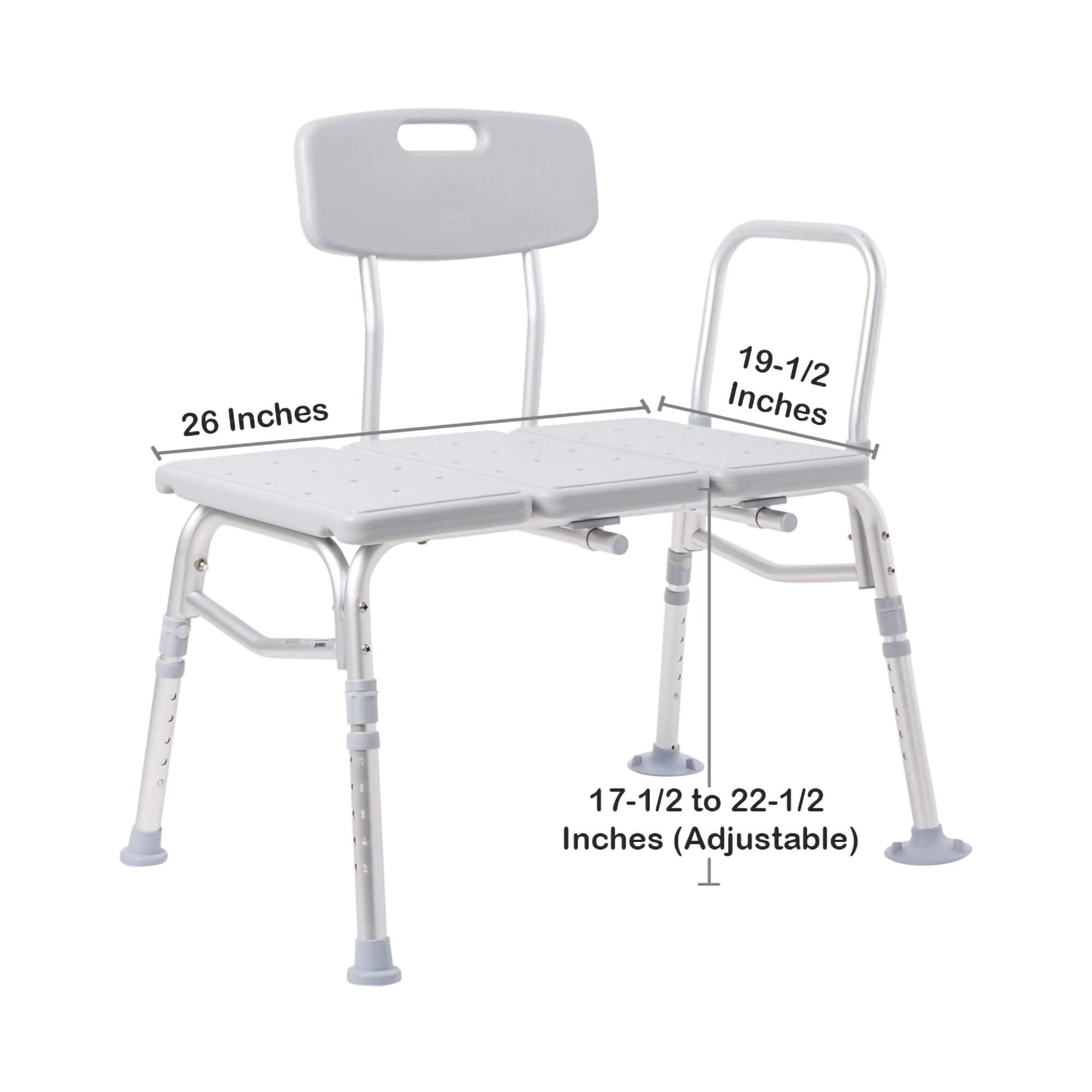McKesson Knocked Down Bath Transfer Bench, Beige - Image 4