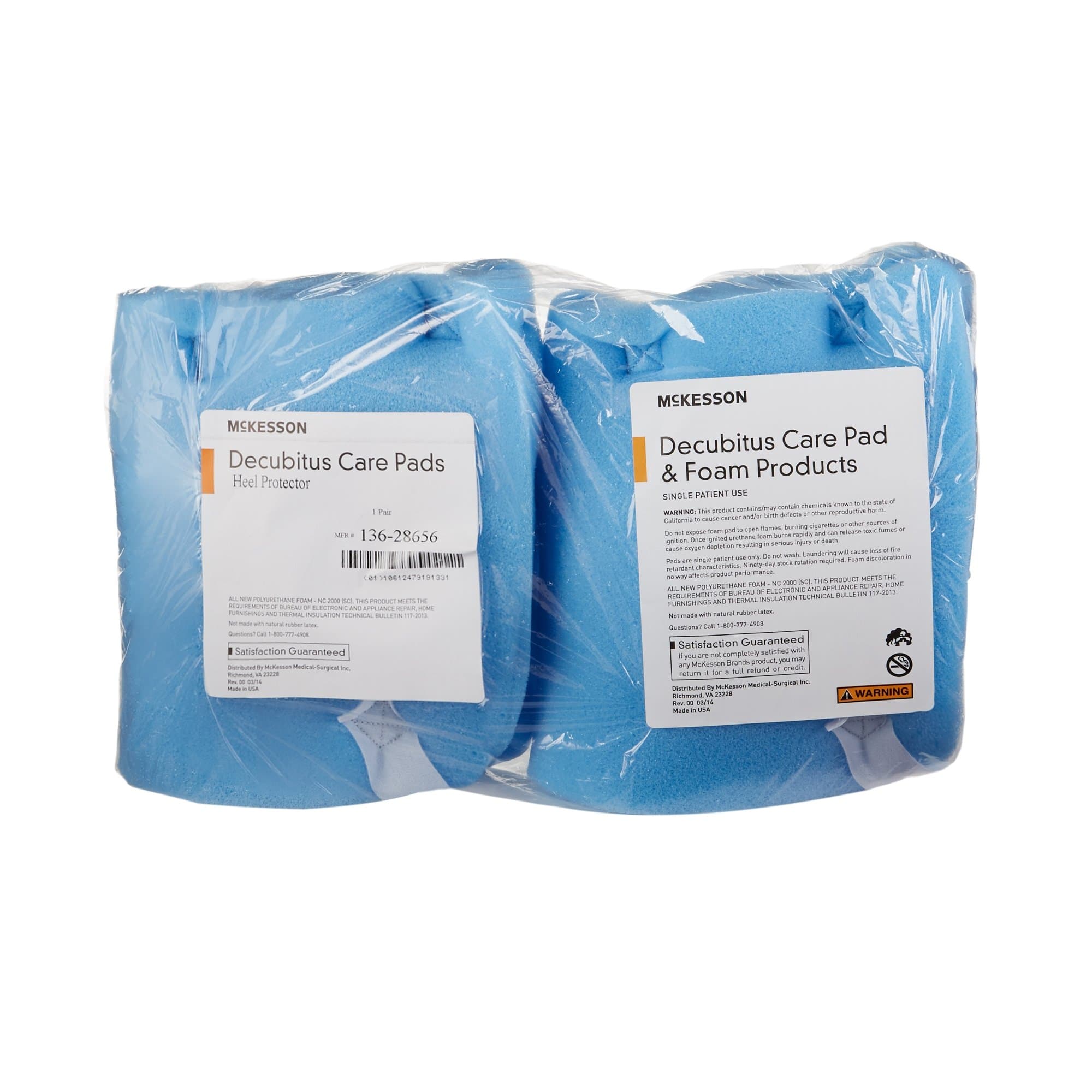 McKesson Heel Protection Pad, Blue, 6-1/2 x 6-1/2 Inch - Image 2