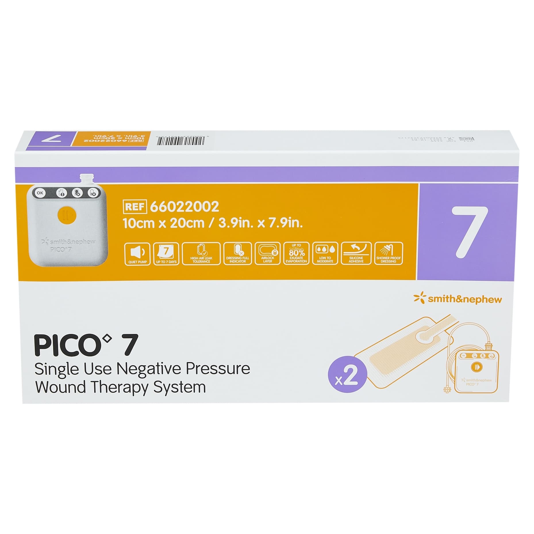 Pico 7 Negative Pressure Wound Therapy System, 3.9 x 7.9 Inch - Case of 3 - Image 1