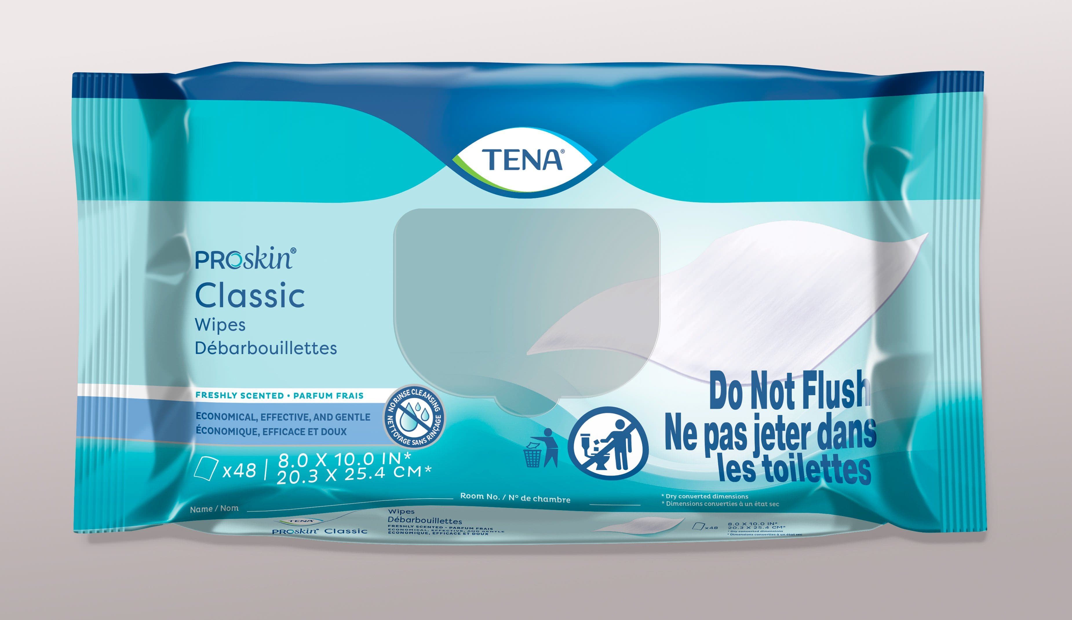 TENA ProSkin Classic Personal Cleansing Wipe - Pack of 48 - Image 1