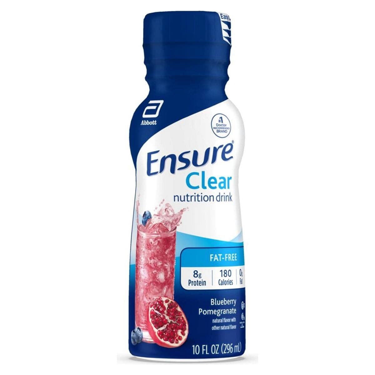 Ensure Clear Nutrition Drink, Blueberry Pomegrante, 10 oz - Case of 12 - Image 1