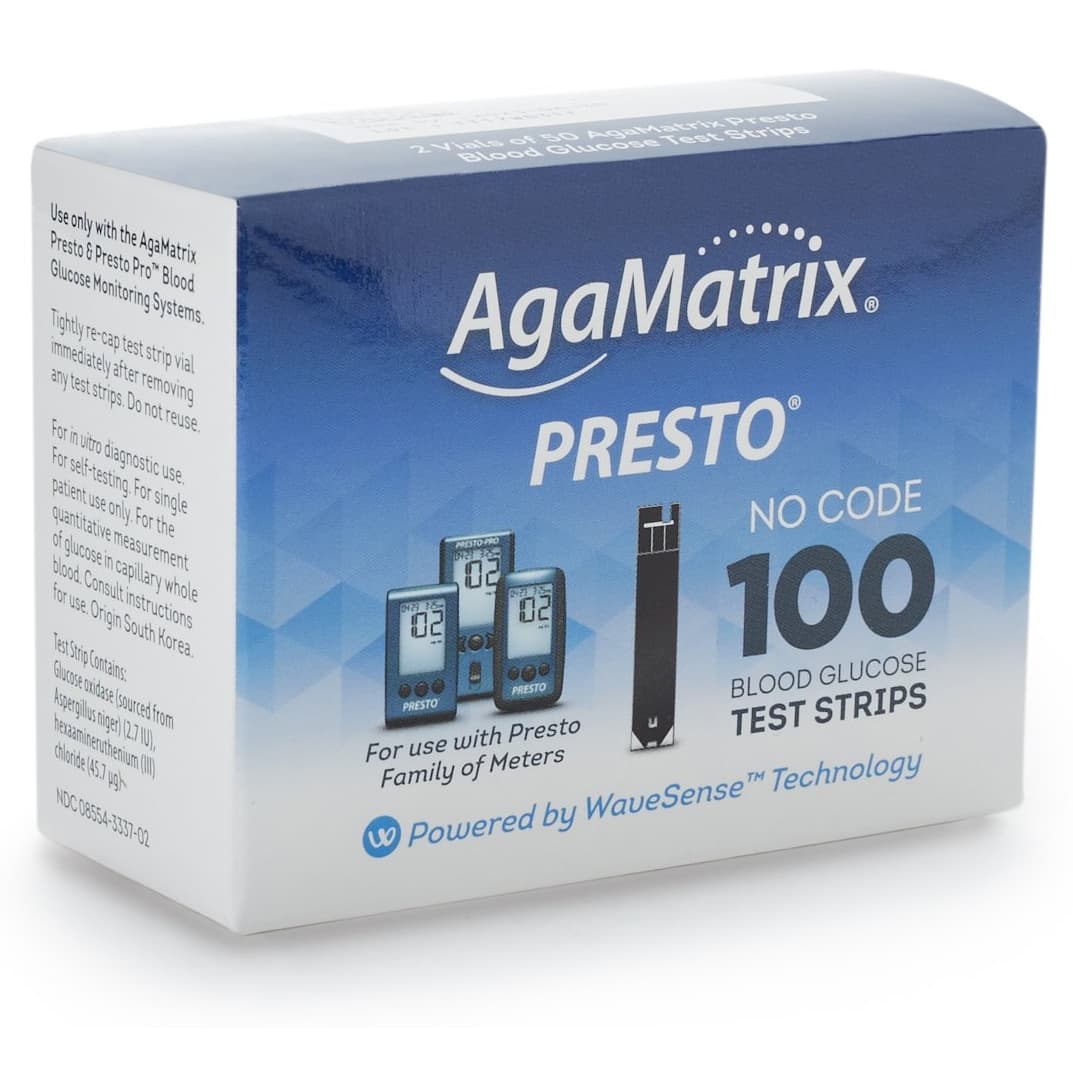 Agamatrix Presto Blood Glucose Test Strips - Image 2