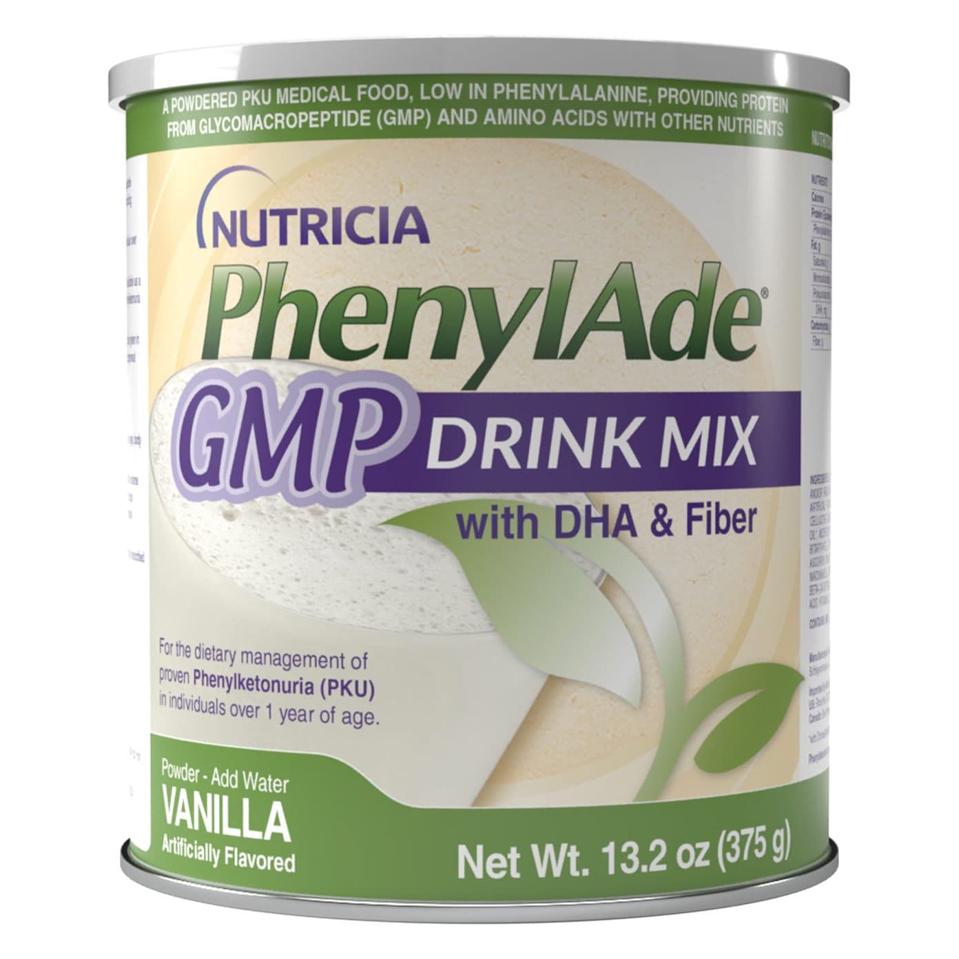 PhenylAde GMP Drink Mix with DHA & Fiber, Vanilla, 13.2 oz - Each - Image 1