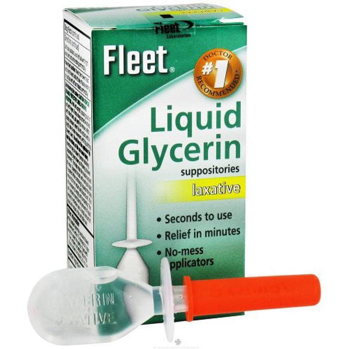CB Fleet Liquid Glycerin Suppositories, 7.5 ml - Box of 4 - Image 1