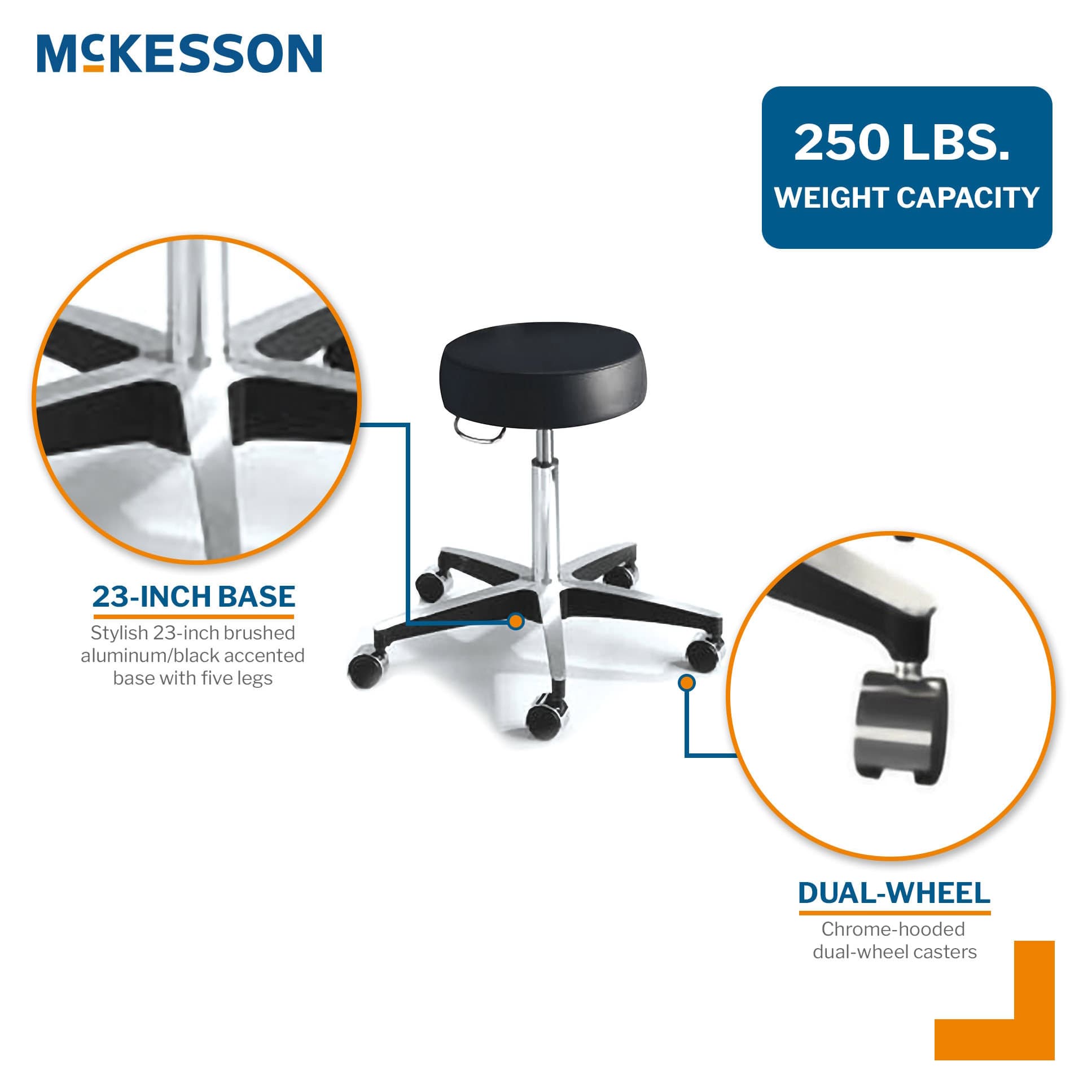 McKesson Backless Exam Stool - Image 3